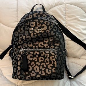 Kate Spade Black and Silver Backpack Glamorous Design